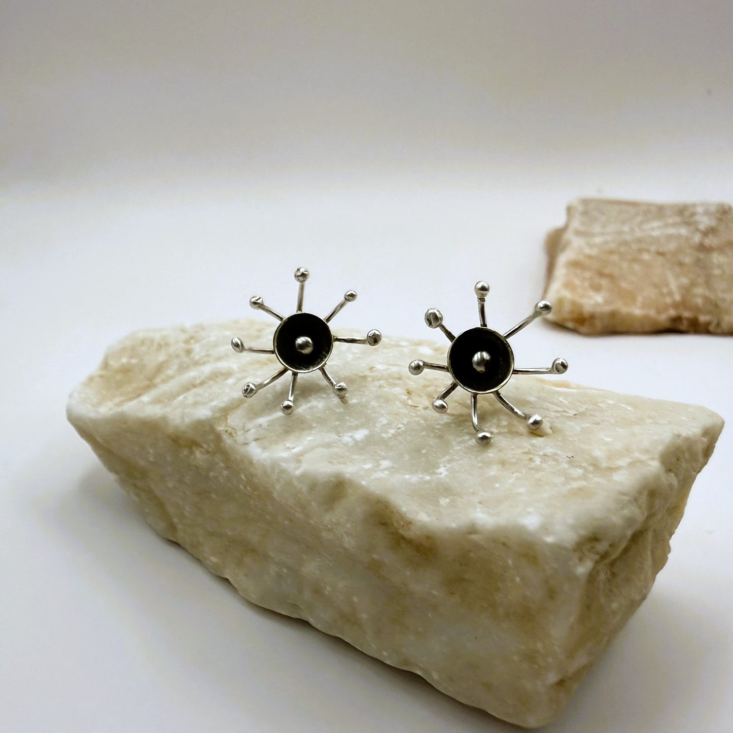 Sterling Silver Dandelion Stud Earrings